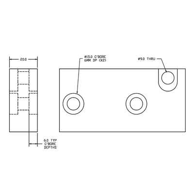 56-100-1 MODULAR SOLUTIONS DOOR PART<br>DOOR CHAIN FRONT CLAMP KIT - ANSI 40